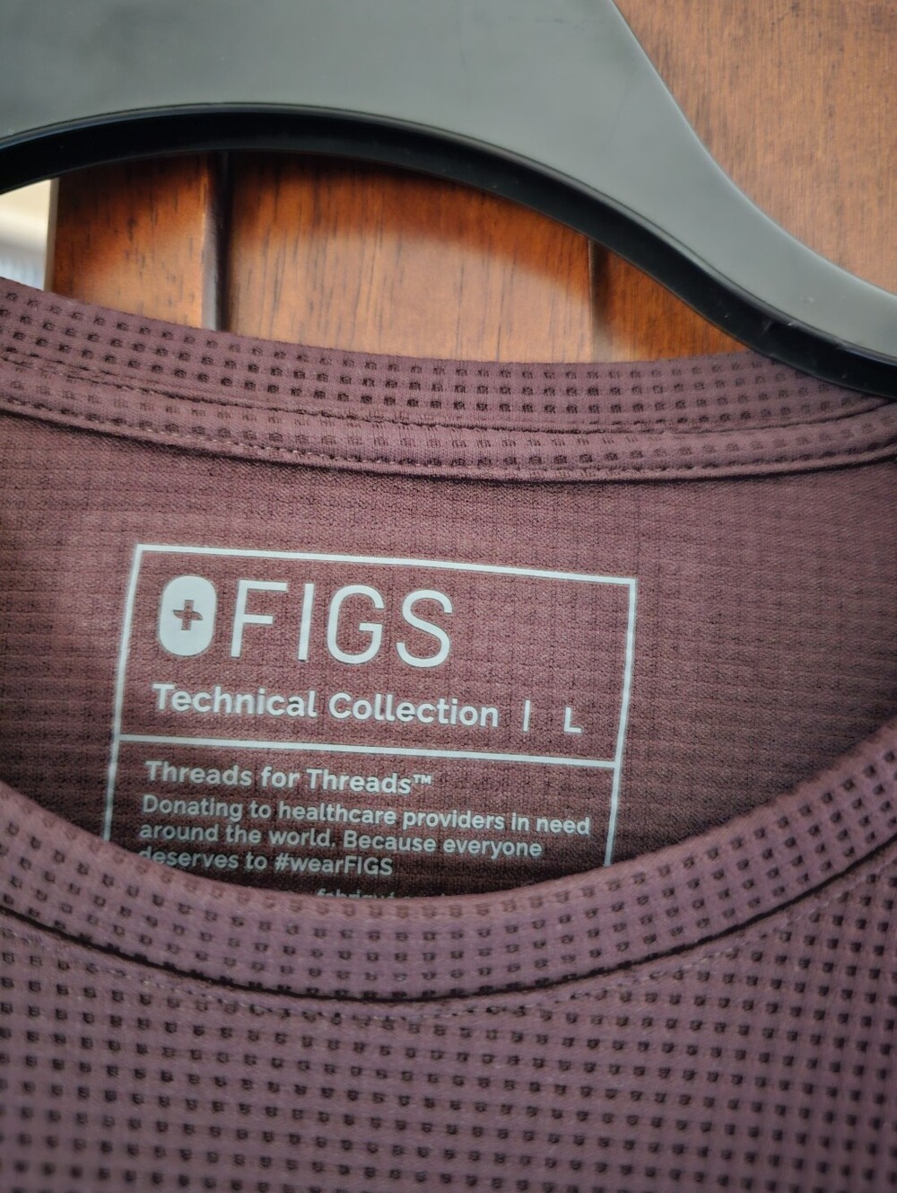 FIGS ESPRESSO WAFFLE WEAVE UNDERSCRUB - Picture 4 of 4